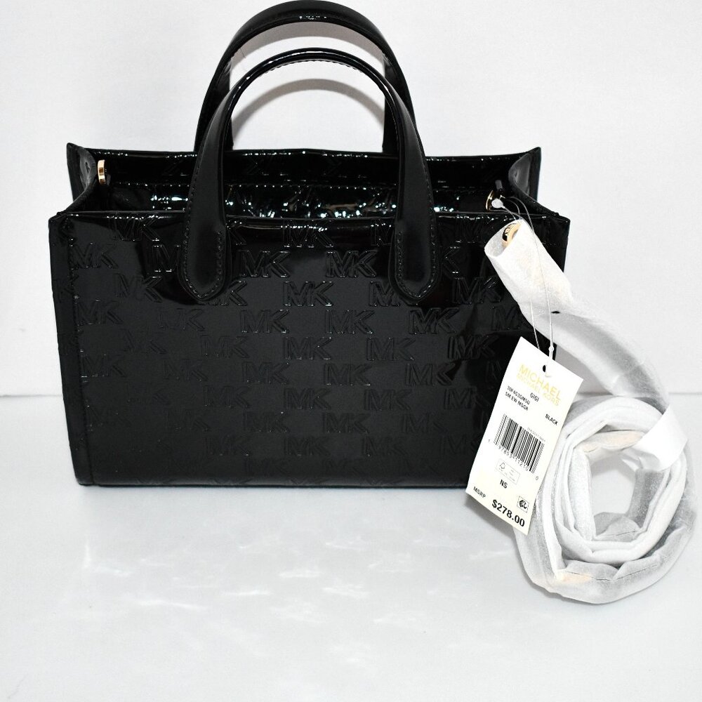 Michael Kors Gigi SMALL East West Messenger Tote in Black #30F4GM5U NWT